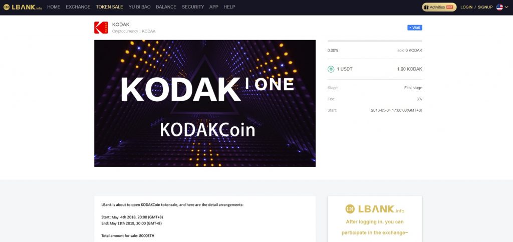 Создатели KODAKCoin обвинили криптобиржу Lbank в мошенничестве